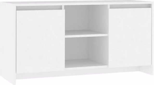 Berkfield Home White Minimalist TV Cabinet W/D/H: 102 x 37.5 x 52.5 cm