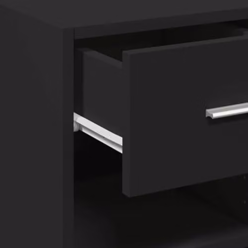 vidaXL Modern Black Sideboard in MDF, W/D/H: 30 x 42.5 x 93 cm – 4