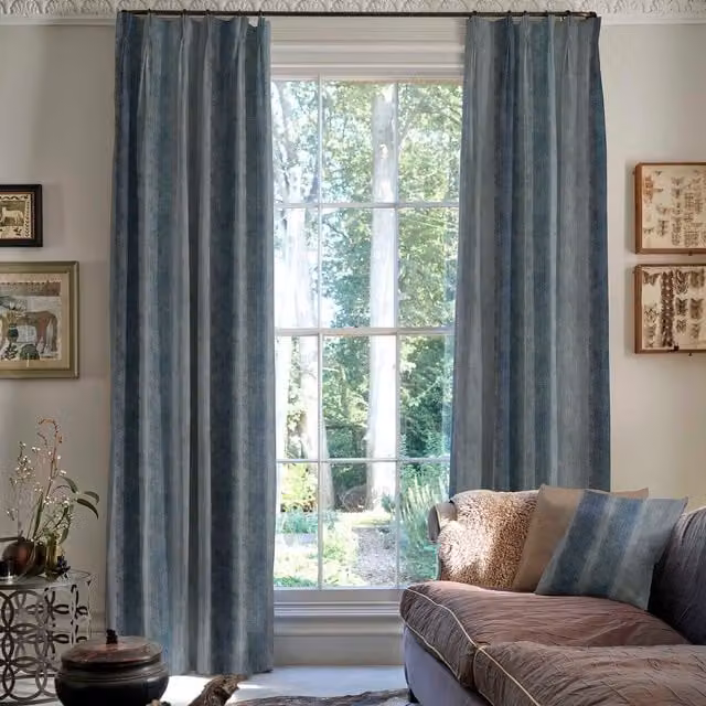 Linda Barker Home Bidar Made To Measure Blackout Curtains in Sapphire Blue