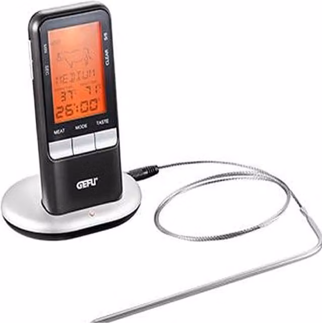 Gefu HÄNDI Stainless Steel Digital Cooking Thermometer in Black