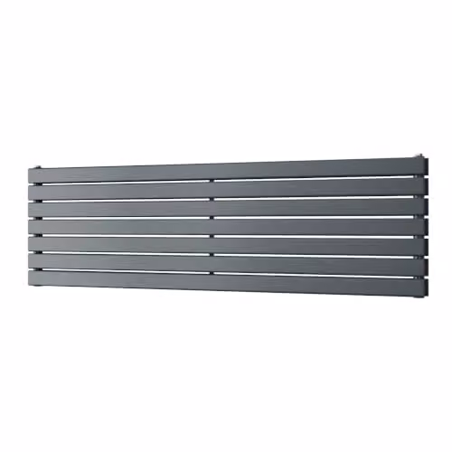 UK Radiators Typhoon Axis Anthracite Horizontal Designer Double Panel Steel Radiator W: 160 cm, H: 47.6 cm – 2
