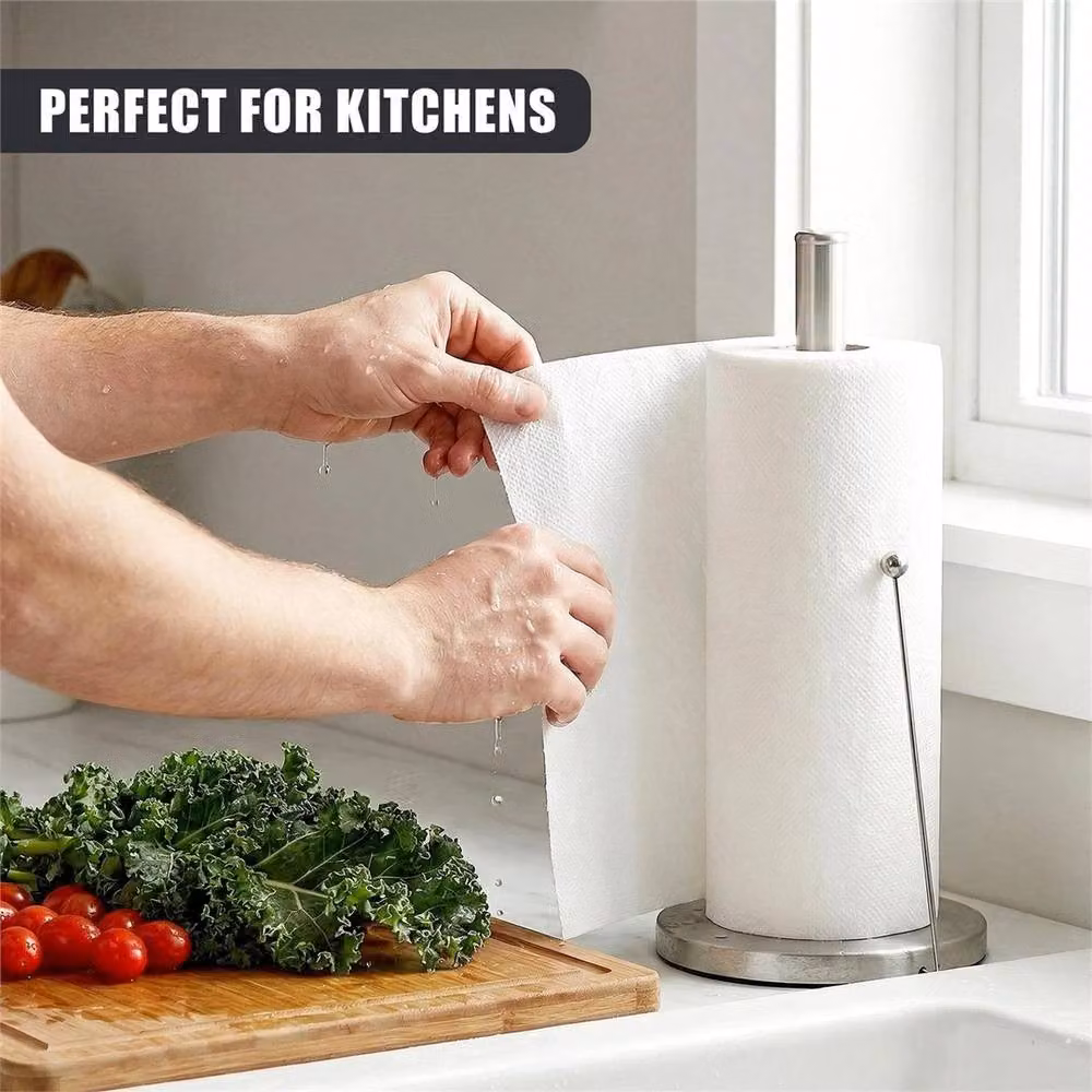 Havendro Freestanding Stainless Steel Kitchen Paper Roll Holder in Silver – 2