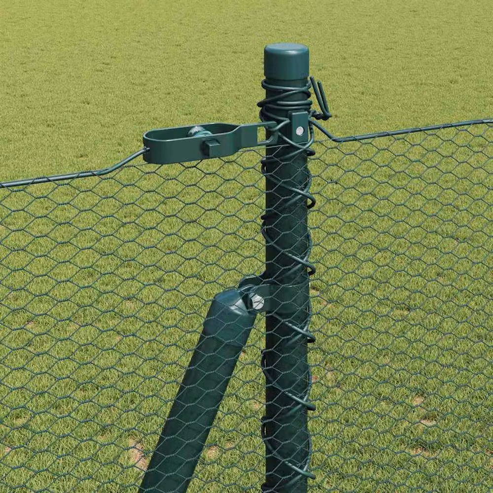Berkfield Home Green Steel Hexagon Fence, H: 1.6 m x W: 25 m – 3