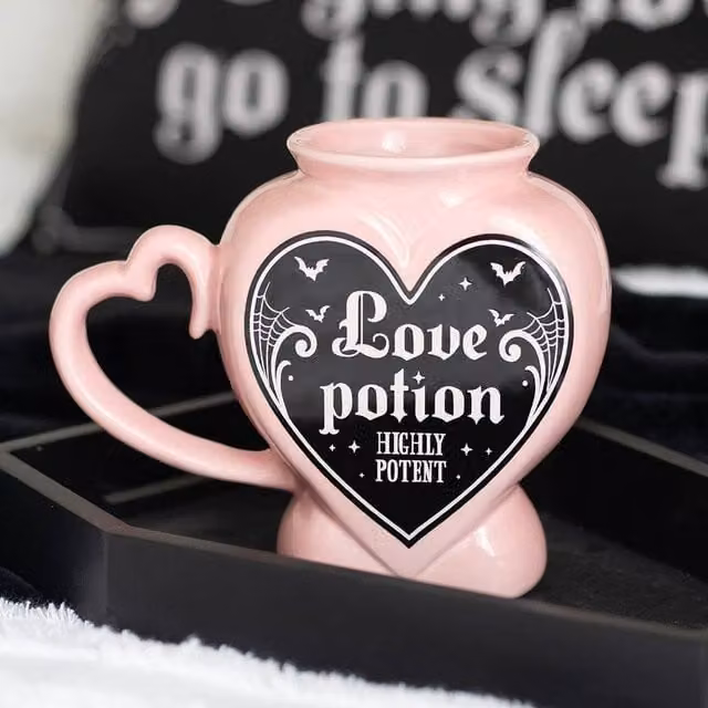 Uniqueful Pink Love Potion Shaped Ceramic Mug, 350ml