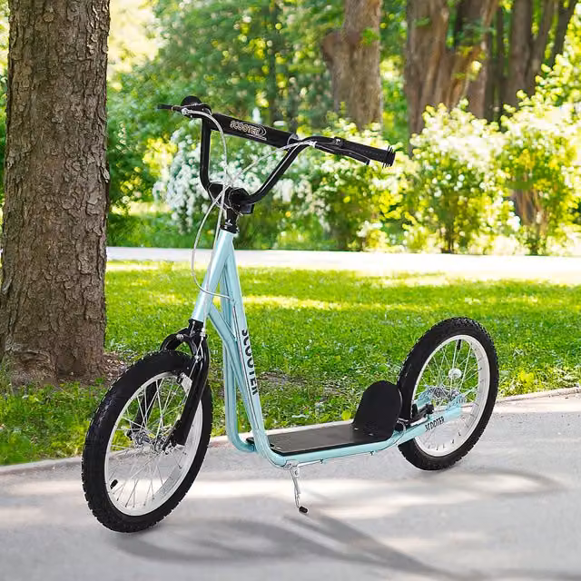HOMCOM Kids Kick Scooter with Adjustable Handlebar and Brake, Blue