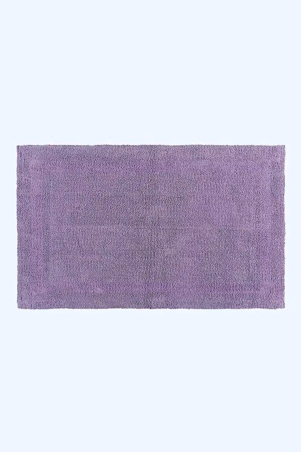 Homescapes Luxury 2 Piece Cotton Bath Mat and Toilet Mat Set in Purple – 3