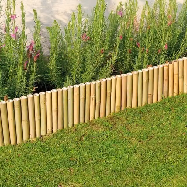 Marco Paul Heavy Duty Bamboo Lawn Edging Border in Beige