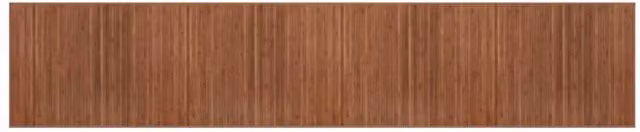 Berkfield Home Rectangular Bamboo Rug in Brown, W: 80 cm, L: 400 cm – 1