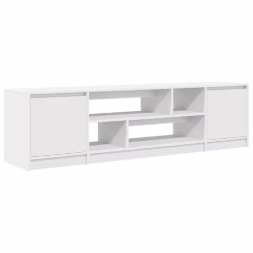 vidaXL Modern White TV Cabinet in MDF, W/D/H: 188.5 x 41 x 50 cm