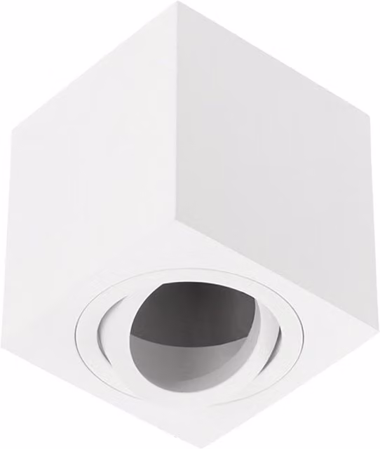 CGC Lighting Sasha White Square Surface Mount Adjustable Tilt Spotlight