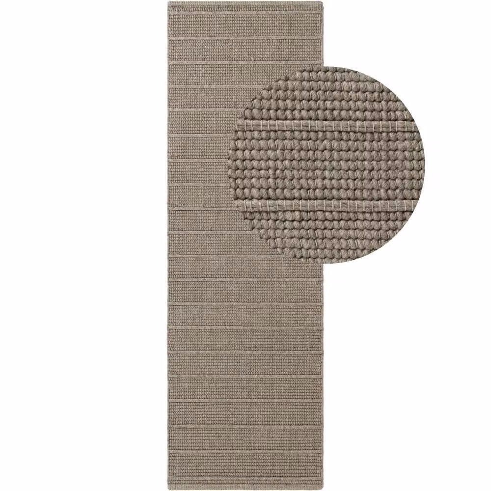 Ted Baker Camden Wool Parker Hand-Knotted Striped Rug in Grey, W: 160 cm, D: 230 cm – 3