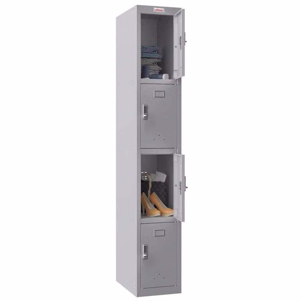 Phoenix Safe Company PL1433GGE Personal Locker in Grey with Electronic Lock and Internal Shelves, H 180 cm x W 100 cm – 1