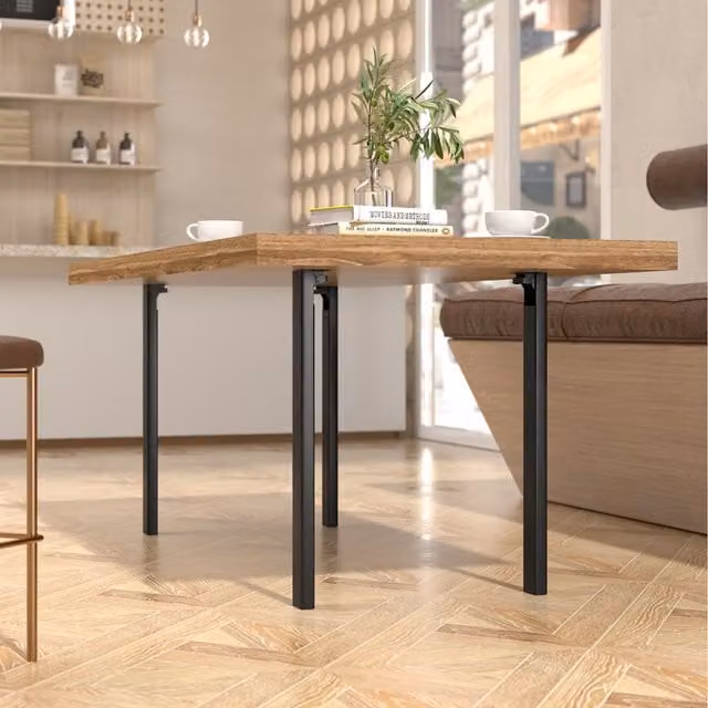 Lifeideas 2 Piece Foldable Black Iron Metal Table Legs