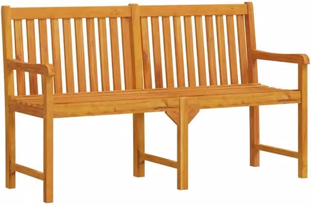 Berkfield Home Classic Garden Bench in Brown Solid Oiled Acacia Wood, Width: 150 cm