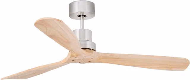 Netlighting Lantau Large Pine Ceiling Fan in Grey with Matt Nickel Finish and 6-Speed DC Motor