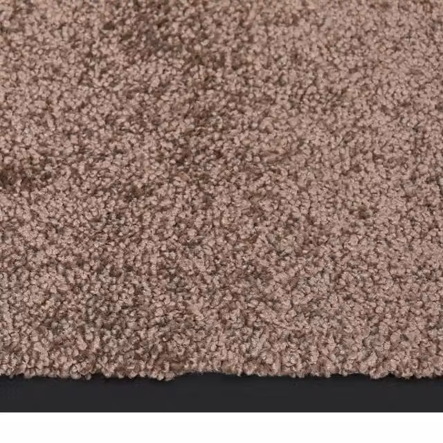 Berkfield Home Non-Slip Brushing Doormat, Brown and Black, W: 60 cm, D: 80 cm – 1