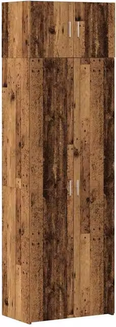 Berkfield Home Rustic Old Wood Storage Cabinet in Brown, W/D/H: 70 x 42.5 x 225 cm – 1