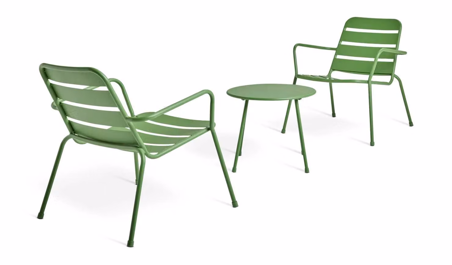 Annika 2 Seater Metal Garden Bistro Set in Matt Green
