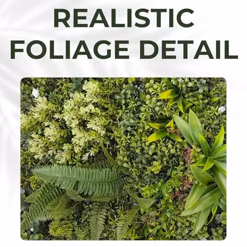 Ark Mat Meadow Nest Artificial Floral Wall Panel in Green and Purple, W: 50 cm, H: 150 cm – 6
