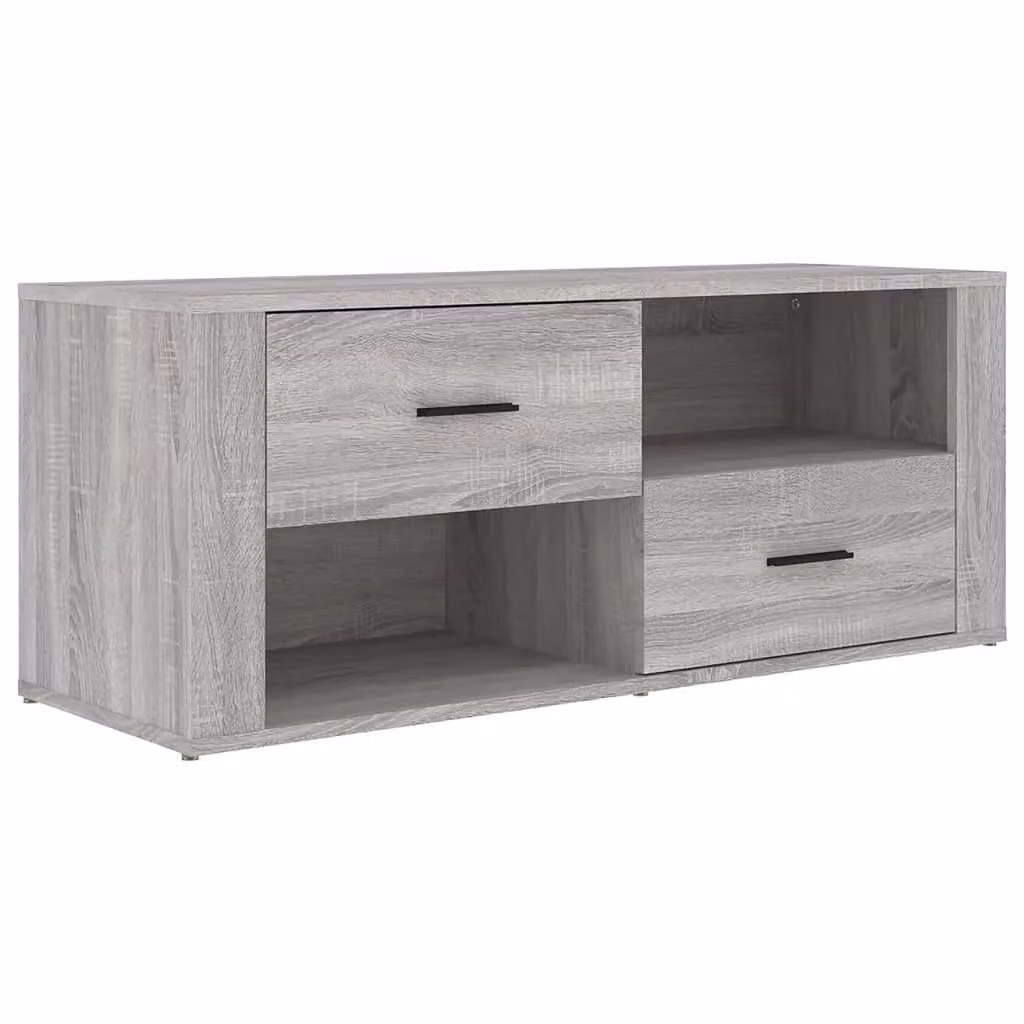 Berkfield Home Grey Sonoma TV Cabinet in Engineered Wood W/D/H: 100 x 35 x 40 cm – 2