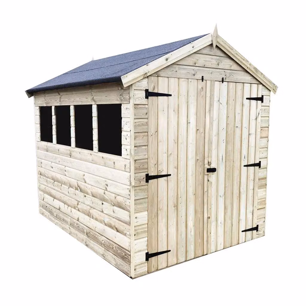 Marlborough Premier Pressure Treated Apex Gable Shed in Brown and Beige – 2