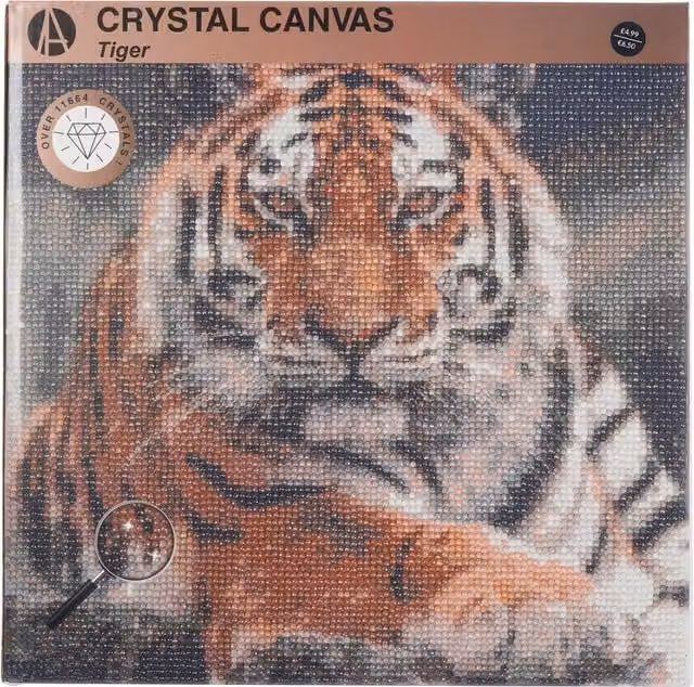 Art Studio Tiger or Husky Crystal Canvas Multicolour for Adults