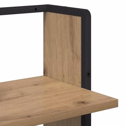 vidaXL Wall-Mounted Artisan Oak Wall Shelf, Brown, W/D/H: 30 x 25 x 100 cm – 3