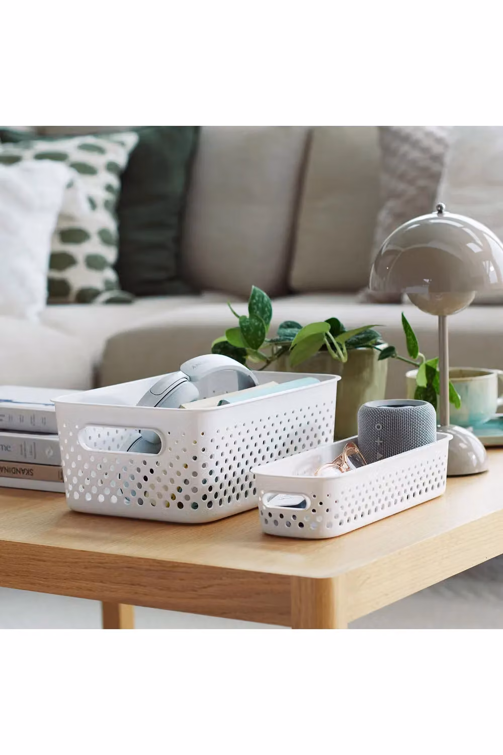 SmartStore Essence Large Sea Salt Storage Tray Basket in Blue, 11.4 l, W/D/H: 27.0 x 15.0 x 15.0 cm – 2