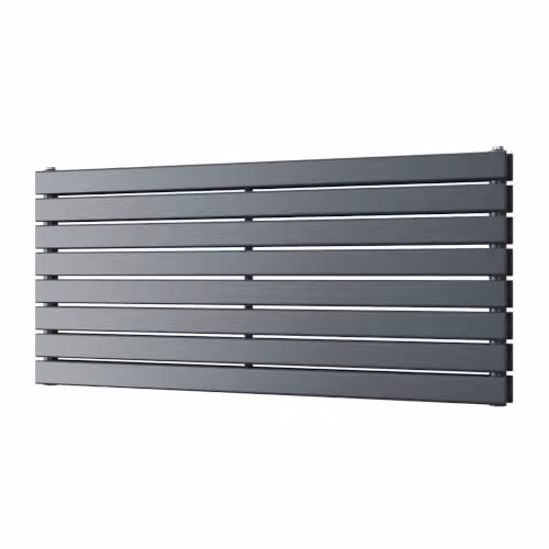 UK Radiators Typhoon Axis Anthracite Double Panel Horizontal Designer Steel Radiator H: 54.4 cm, W: 120 cm – 2