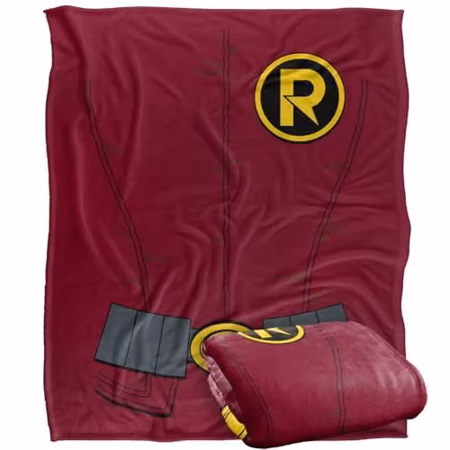 LOGOVISION Batman New Robin Uniform Super Soft Fleece Throw Blanket, Multicolour, W: 127 cm x D: 152.4 cm