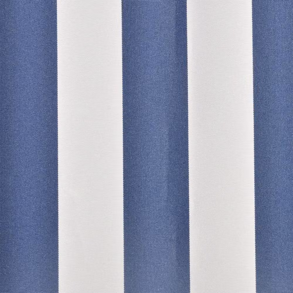 Berkfield Home Blue and White Polyester Awning Sunshade Canvas, W: 3 m, D: 2.5 m – 2