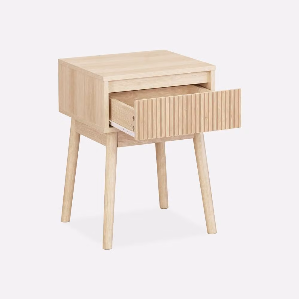 sweeek Wood Decor 1 Drawer Bedside Table Set of 2 in Brown – 2