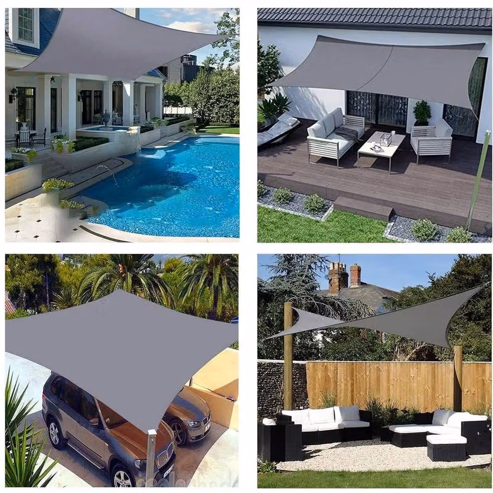 SPETLEK Rectangular Polyester Sun Shade Sail for your Garden, Grey, W/D: 300 x 200 cm – 4
