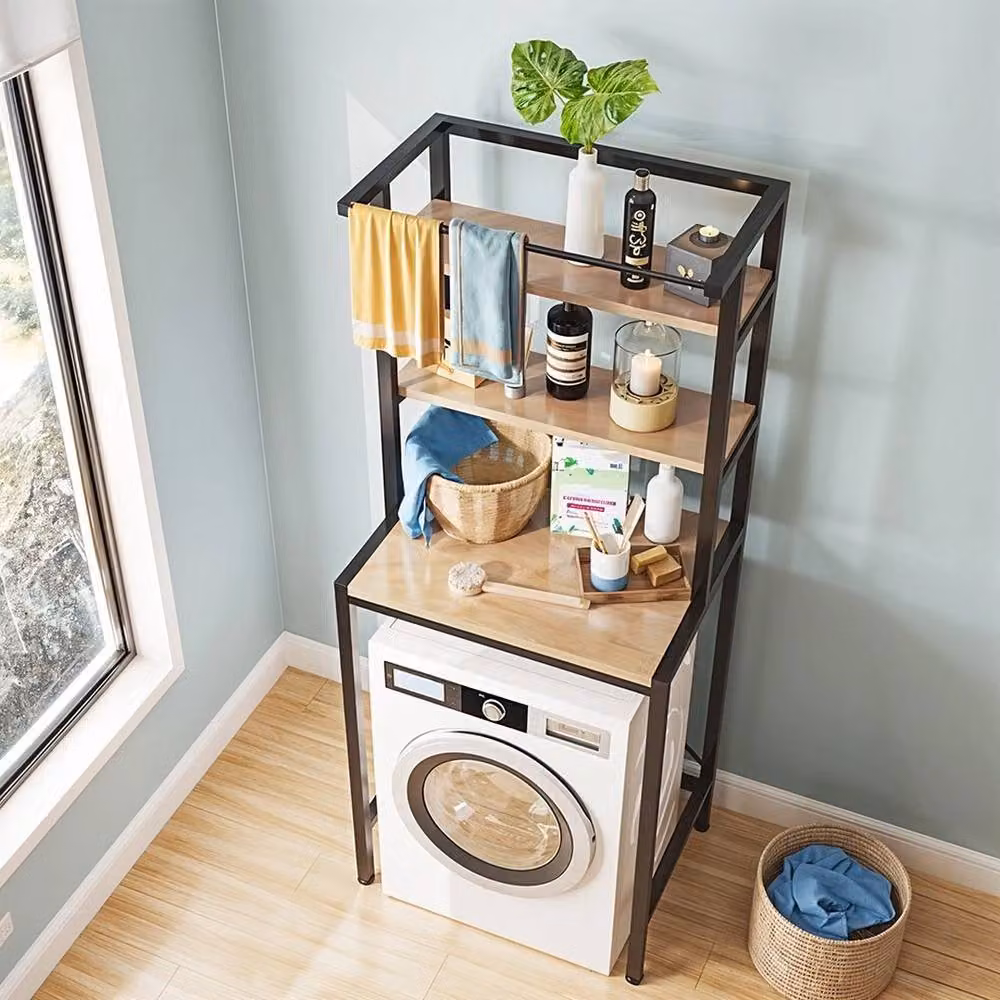NESTLUNE 3 Tier Over Fridge Storage Rack in Black – 4