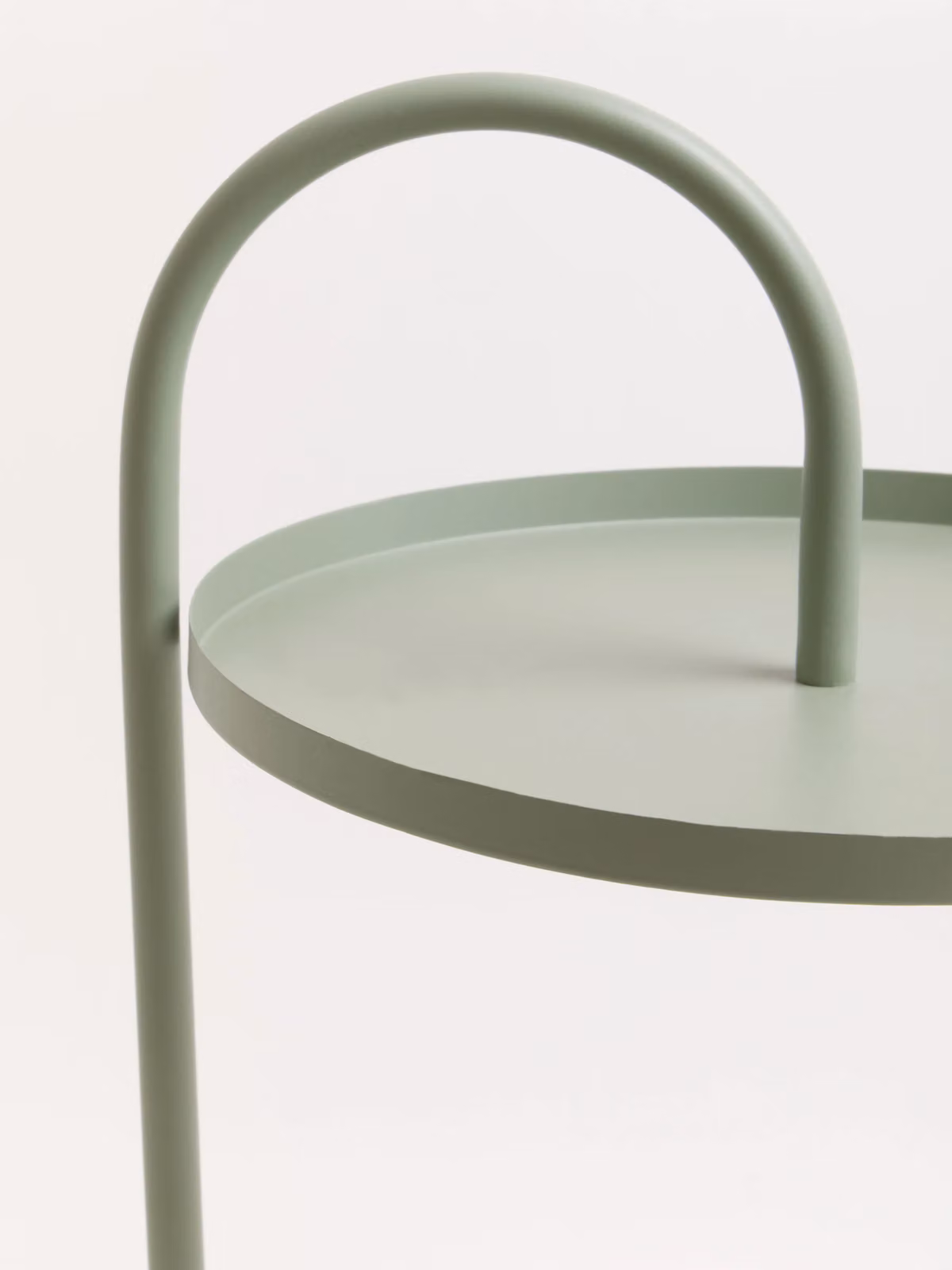 Orsina Green Hanging Top Side Table with Metal Base, Round Modern Space Saving Lounge Table, W/D/H: 38 x 38 x 60 cm – 2