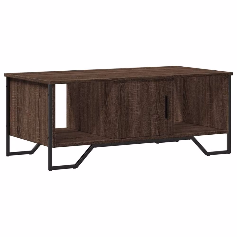 Berkfield Home Brown Oak Coffee Table, W/D/H: 100 x 51 x 40 cm – 2
