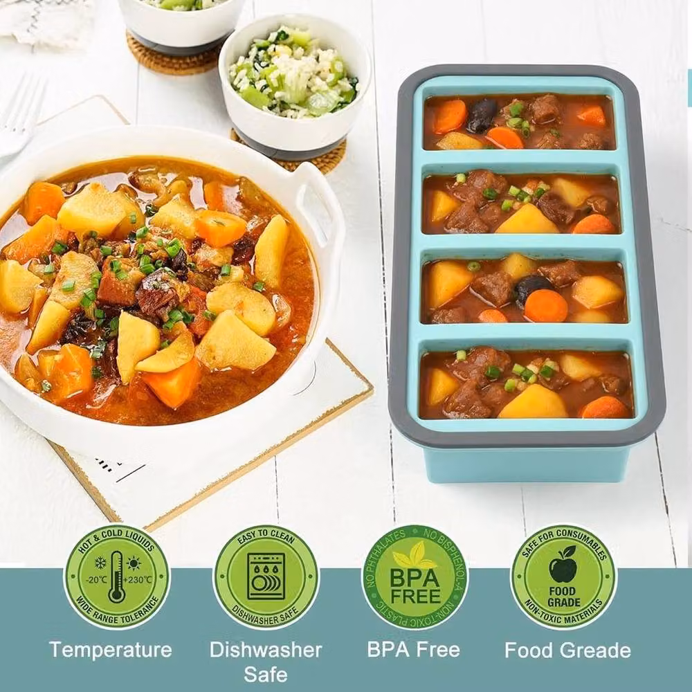 FLAVORA 2-Piece Silicone Food Freezer Moulds in Turquoise – 4