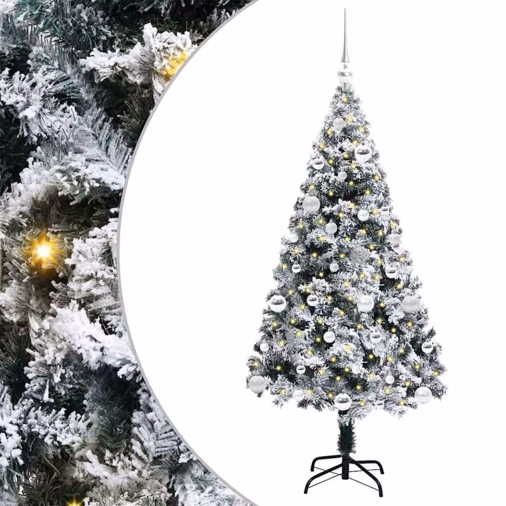Berkfield Home Artificial Green Christmas Tree with 150 LEDs and Stand, Height: 150 cm – 2