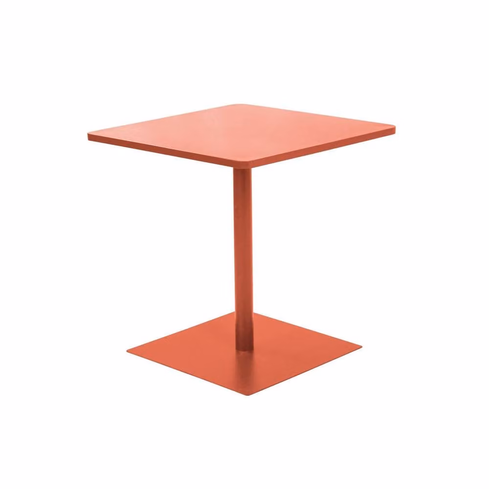 Sweekeek Square Steel Bistro Garden Table in Terracotta – 2