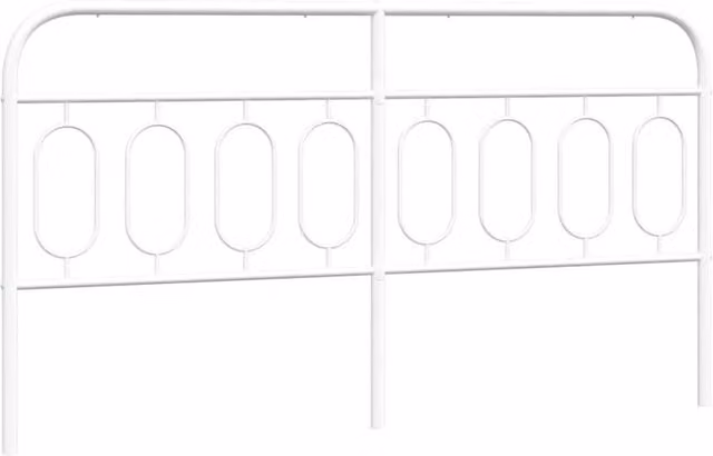Berkfield Home Classic Metal Headboard in White – 1