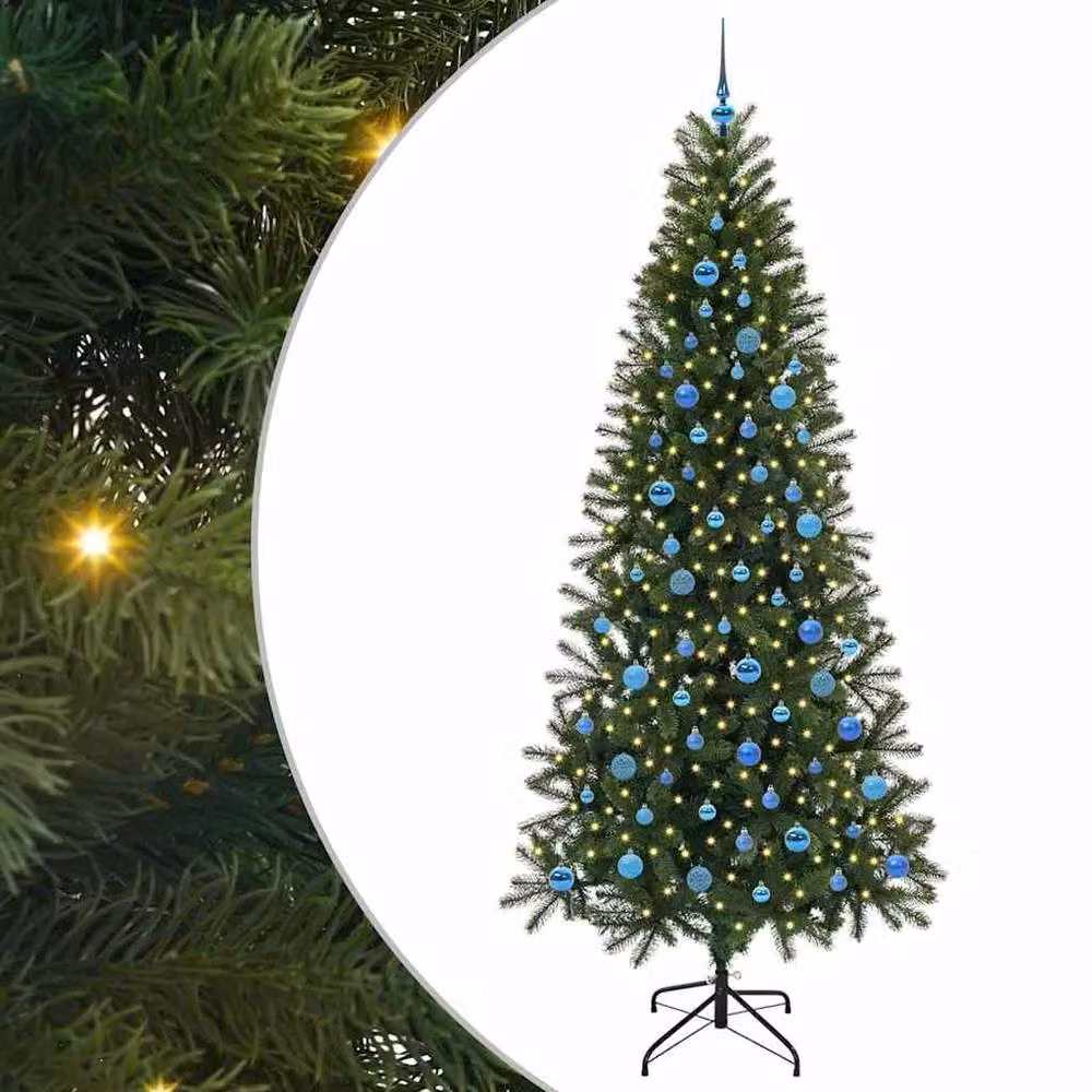 Berkfield Home Elegant Artificial Christmas Tree with 300 LEDs, Green, Height: 240 cm – 3