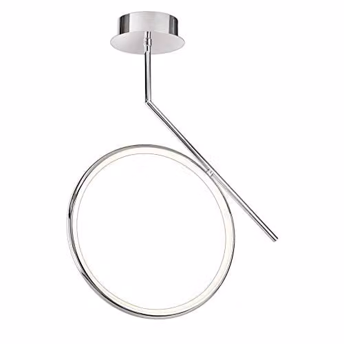 Netlighting Olimpia LED Ceiling Light, 25W, 3000K Warm White, 1875lm, Chrome