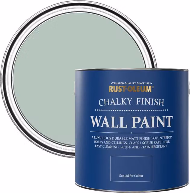 Rust-Oleum Matt Chalky Wall Paint, Green or Blue, 2.5 l