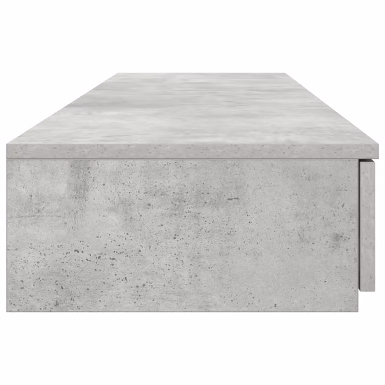 Berkfield Home Bedside Table in Concrete Grey, W/D/H: 150 x 36.5 x 16.5 cm