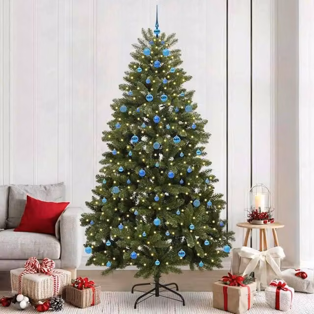 Berkfield Home Artificial Green Christmas Tree with Stand, Height: 240 cm, PVC and Metal – 1