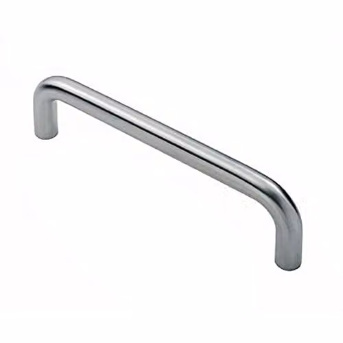 Loops Round D Bar Pull Handle in Brushed Satin Stainless Steel, Silver, 150mm Fixing Centres