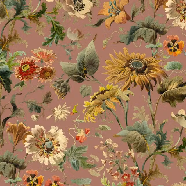 House of Hackney Avalon Botanical Floral Wallpaper in Pink