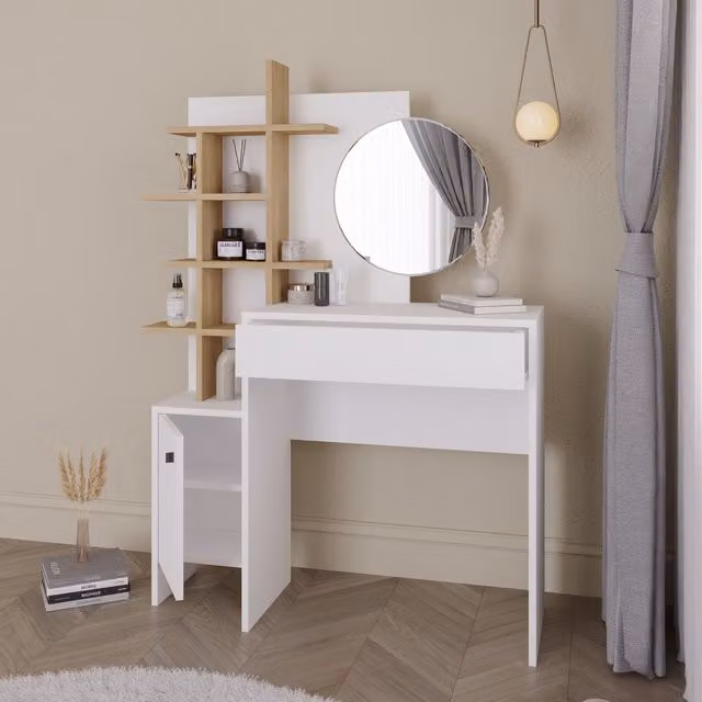 GFW Freyja Dressing Table in White and Oak