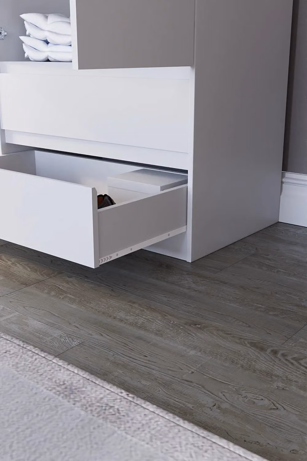 Vida Designs Denver 2 Door Wardrobe with Drawers in White Matt MDF – 4