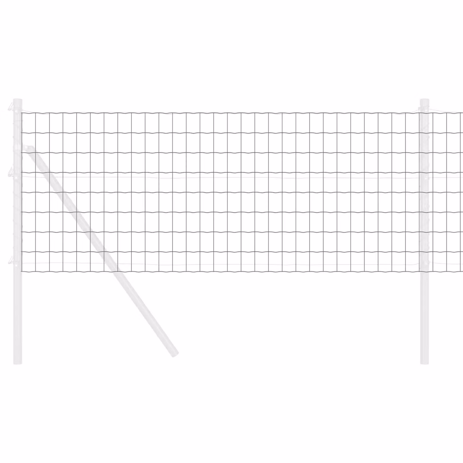 Berkfield Home Euro Fence Grey PVC-Coated Steel Fencing, H: 0.4 m x W: 25 m – 3